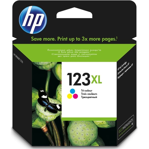 HP F6V18AE 123XL High Yield Tri Color Original Ink Cartridge HP F6V18AE 123XL High Yield Tri Color Original Ink Cartridge