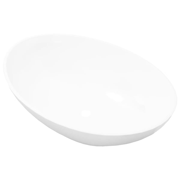 vidaXL Luxury Ceramic Basin Oval-shaped Sink White 40 x 33 cm vidaXL Luxury Ceramic Basin Oval-shaped Sink White 40 x 33 cm