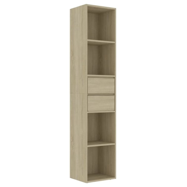 Vidaxl Book Cabinet Sonoma Oak 36x30x171 Cm Engineered Wood Vidaxl Book Cabinet Sonoma Oak 36x30x171 Cm Engineered Wood