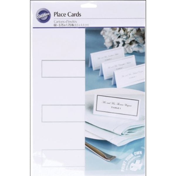 Wilton Silver Border Place Cards