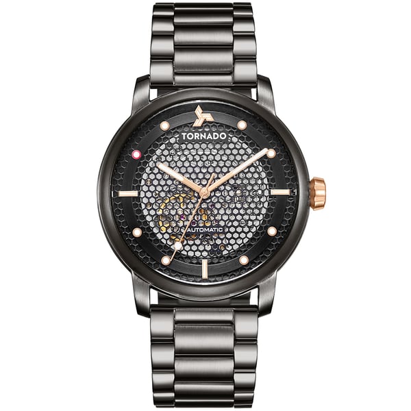 Tornado Men's Analog Black Dial Watch - T20308-xbxb