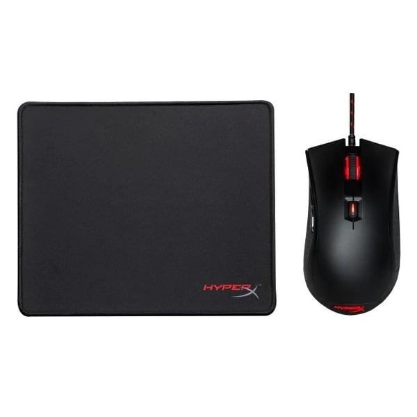 Kingston Hyperx Pulsefire FPS Gaming Mouse And Fury S Gaming Mouse Pad Medium Black HXKDM01