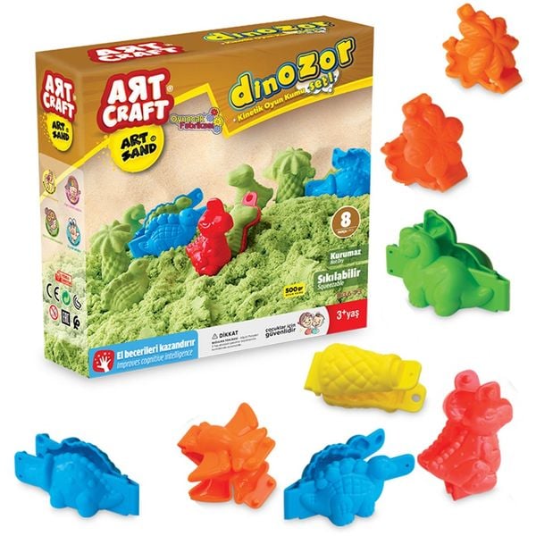 Dede 8693830036138 Art Craft 500 Gr Dinosaurs Modeling Play Sand Set Dede 8693830036138 Art Craft 500 Gr Dinosaurs Modeling Play Sand Set