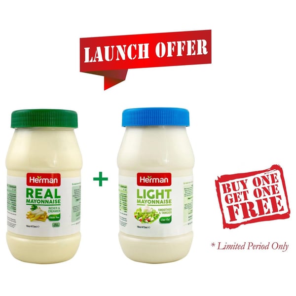 Herman Pack of 2 Mayonnaise 2X16oz Special Offer