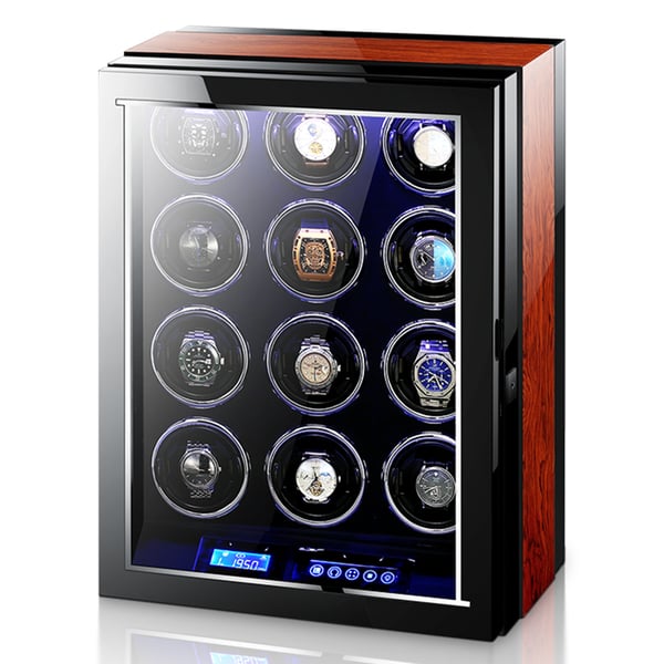 Chiyoda Watch Winder For 12 Automatic Watch Box With Remote Control