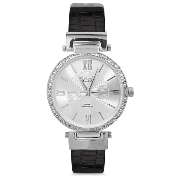 Omax Sunset Series Black Leather Analog Watch For Women SU001P62I Omax Sunset Series Black Leather Analog Watch For Women SU001P62I
