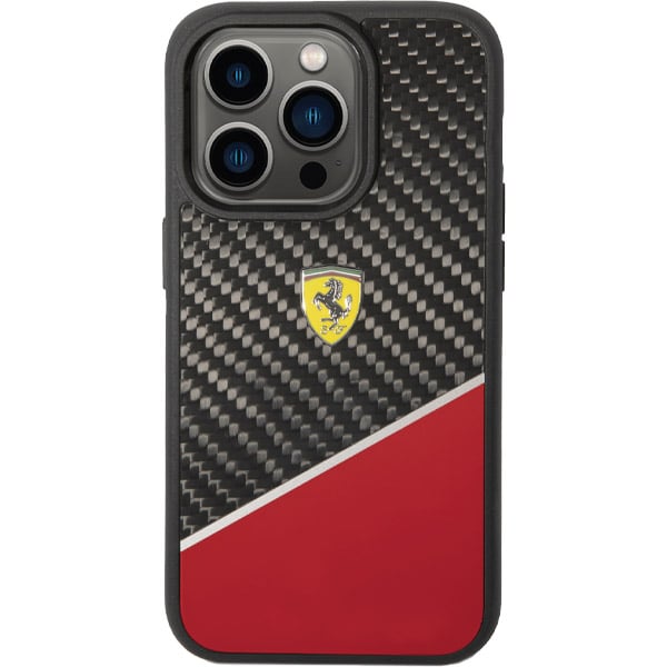 Ferrari Bimaterial Carbon Case Red With Silver Stripe iPhone 14 Pro Max Ferrari Bimaterial Carbon Case Red With Silver Stripe iPhone 14 Pro Max