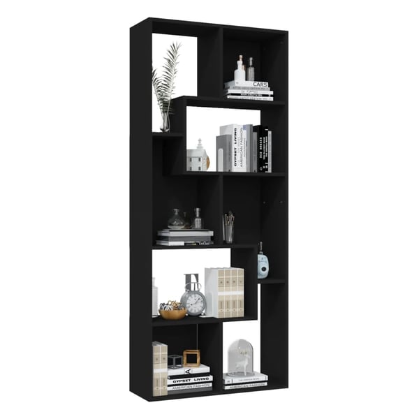 vidaXL Book Cabinet Black 67x24x161 cm Engineered Wood vidaXL Book Cabinet Black 67x24x161 cm Engineered Wood
