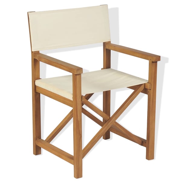 vidaXL Folding Director's Chair Solid Teak Wood vidaXL Folding Director's Chair Solid Teak Wood