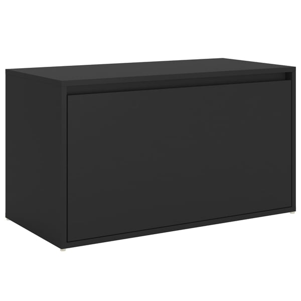 Vidaxl Hall Bench 80x40x45 Cm Black Engineered Wood