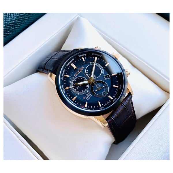 Citizen Eco-Drive Brown Leather Men Watch BL8156-12E