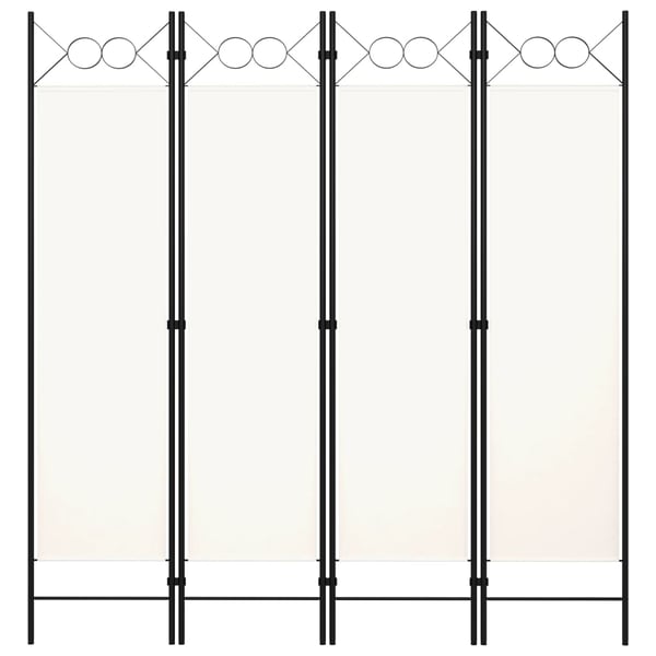Vidaxl 4-panel Room Divider Cream White 160x180 Cm