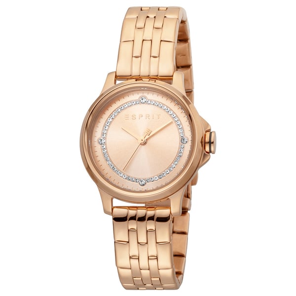 Buy ESPRIT Bent Rose Gold Stainless Steel Analog Watch For Women ES1L144M0095 Online in UAE Sharaf DG