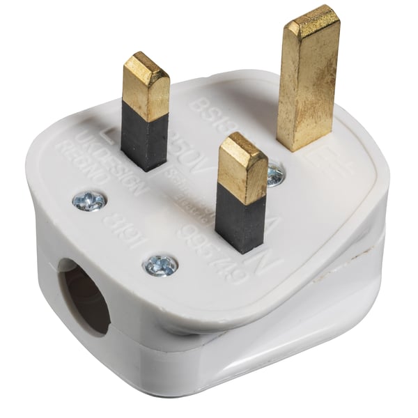 Schneider Electric 3 Pin Plug Top 13 Amp - White