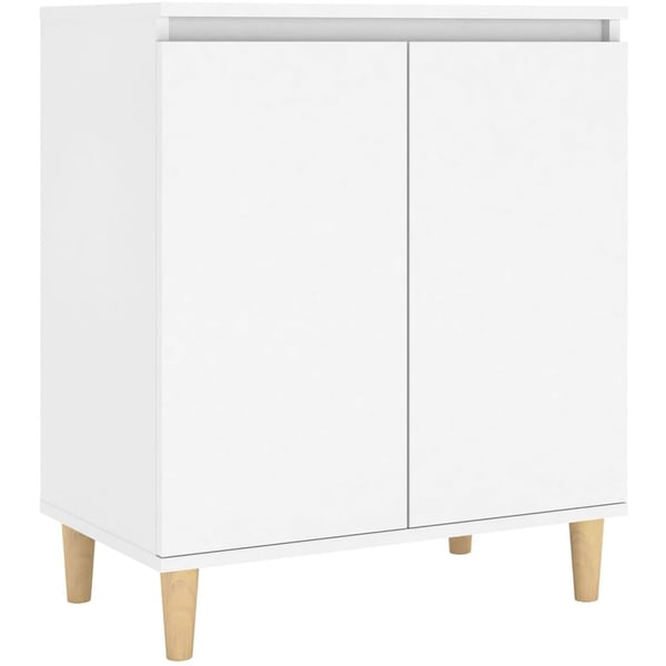 Vidaxl Sideboard With Solid Wood Legs White 60x35x70 Cm Chipboard Vidaxl Sideboard With Solid Wood Legs White 60x35x70 Cm Chipboard