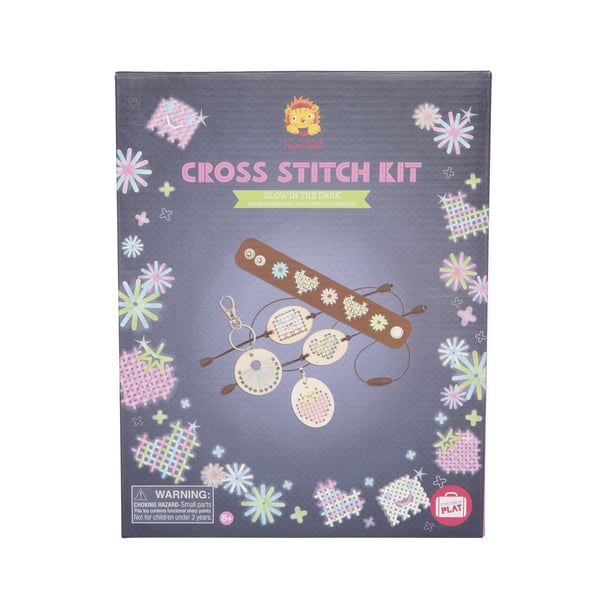 Tiger Tribe Cross Stitch Kit - Glow In The Dark Tiger Tribe Cross Stitch Kit - Glow In The Dark