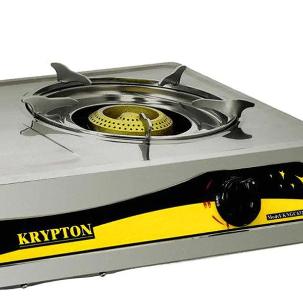 Krypton Stainless Steel Gas Cooker, Cast Iron Two Burners KNGC632