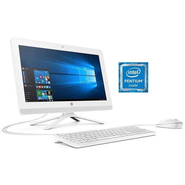 HP 3JU96AA All in One Desktop - Pentium Silver J5005 2.80GHz 4GB 1TB Windows 10 Home 19.5inch 1600 x 900 White English Keyboard + HP 3ML04AA Keyboard/Mouse Arabic HP 3JU96AA All in One Desktop - Pentium Silver J5005 2.80GHz 4GB 1TB Windows 10 Home 19.5inch 1600 x 900 White English Keyboard + HP 3ML04AA Keyboard/Mouse Arabic