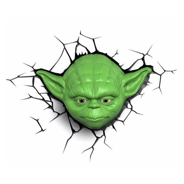 3DLightFX Star Wars Yoda Face 3D Decor Wall Light 50002