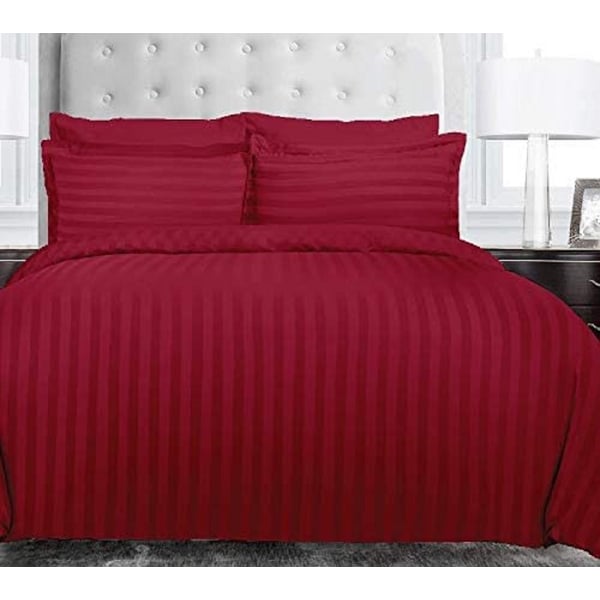 Buy Comfy 4pcs Striped Bed In A Bag King Size Set Red Online in UAE