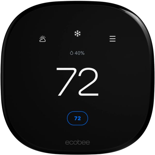 Ecobee Enhanced Smart Programmable Touch-Screen Wi-Fi Thermostat with Alexa, Apple HomeKit and Google Assistant - Black Ecobee Enhanced Smart Programmable Touch-Screen Wi-Fi Thermostat with Alexa, Apple HomeKit and Google Assistant - Black