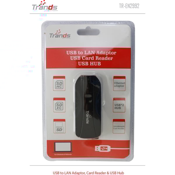 Trands TREN2992 LAN Adaptor W/ USB Card Reader Trands TREN2992 LAN Adaptor W/ USB Card Reader
