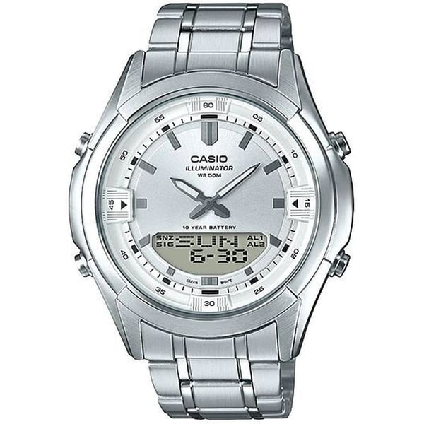 Casio Silver Stainless Steel Men Watch AMW-840D-7AVDF Casio Silver Stainless Steel Men Watch AMW-840D-7AVDF