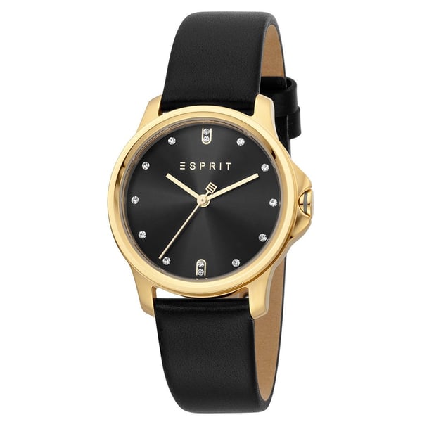 Buy ESPRIT Bow Gold Leather Analog Watch For Women ES1L142L0015 Online in UAE Sharaf DG