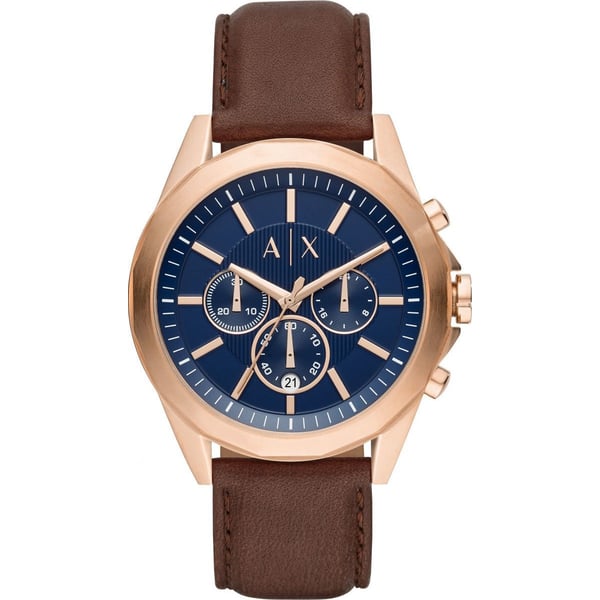 Armani Exchange Drexler Brown Leather Men Watch AX2626