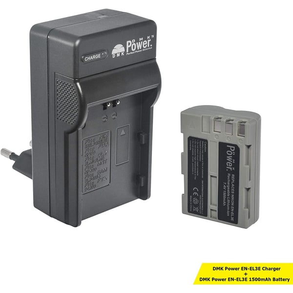 Dmk Power En-el3e Replacement Battery And Tc600e Battery Charger Compatible With Nikon D50 D70 D70s D80 D90 D100 D200 D300 D300s D700 D900 Digital Slr Camera Dmk Power En-el3e Replacement Battery And Tc600e Battery Charger Compatible With Nikon D50 D70 D70s D80 D90 D100 D200 D300 D300s D700 D900 Digital Slr Camera