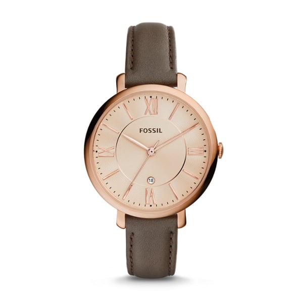 Fossil leather shop watch