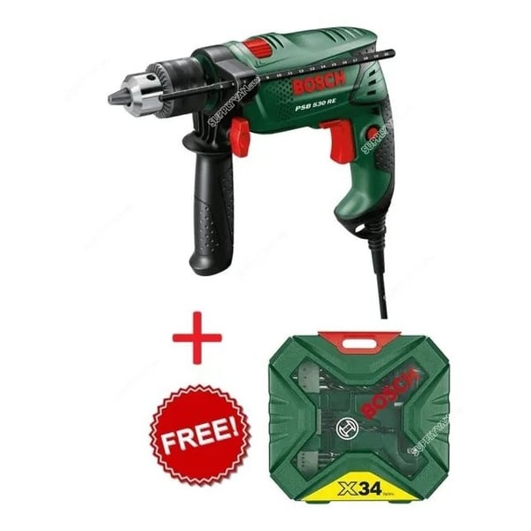 Bosch 0603127072 Impact Drill 530+2607010608 Xline Classic Drill & Scdri