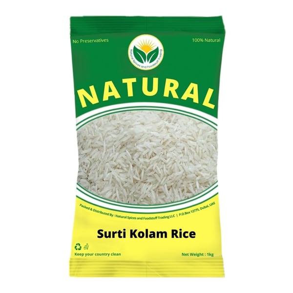 Natural Fresh Surti Kolam Rice (00839) 3.5 Kg Natural Fresh Surti Kolam Rice (00839) 3.5 Kg