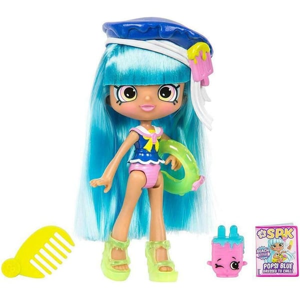 Buy Shopkins Shoppies 57252 Beach Style Popsi Blue Doll Toy Online In Uae Sharaf Dg