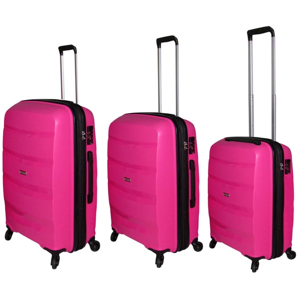 Highflyer Bella Trolley Luggage Bag Pink 3pc Set THBELLA3PC