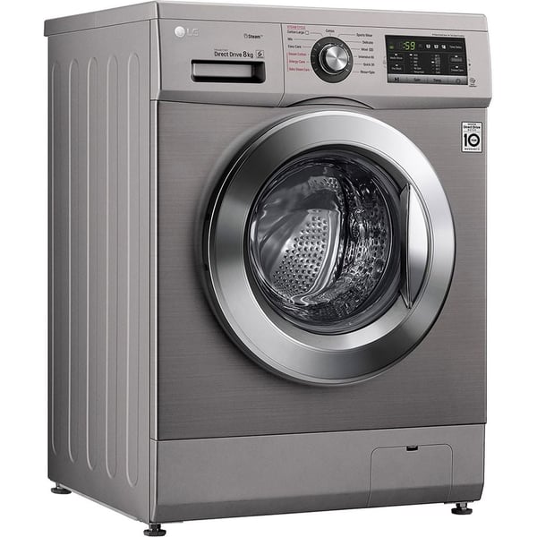 LG Front Load Washing Machine 8Kg Sleek Design & Convinient Touch UI Award and Proven Inverter Direct Drive Motor FH4G6TDY6