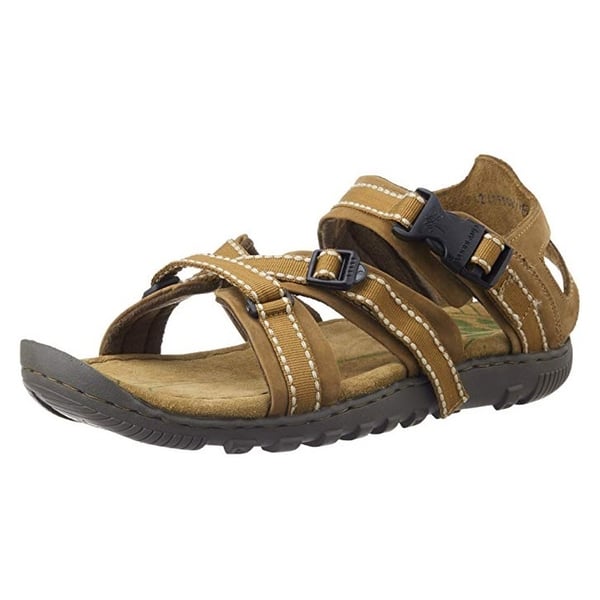 Buy Woodland Men Camel Leather Sandals 42 Online in UAE | Sharaf DG