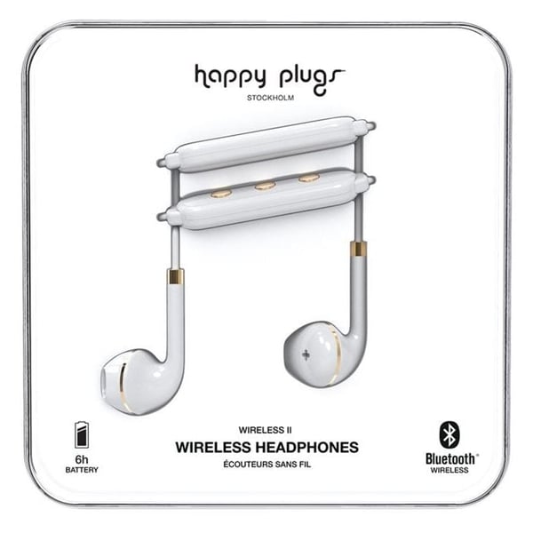 Happy Plugs Wireless II Bluetooth Headphone - White Happy Plugs Wireless II Bluetooth Headphone - White