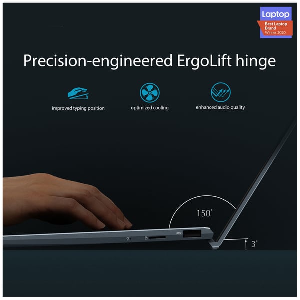 Asus Zenbook 13 OLED UX325EA-OLED001T Laptop – Core i7 2.8GHz 16GB 1TB Win10 13.3inch OLED FHD Grey English/Arabic Keyboard Asus Zenbook 13 OLED UX325EA-OLED001T Laptop – Core i7 2.8GHz 16GB 1TB Win10 13.3inch OLED FHD Grey English/Arabic Keyboard