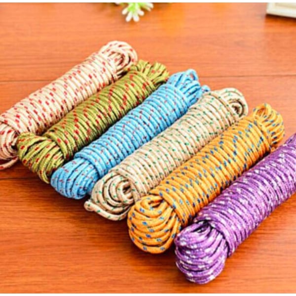 Lavish Pack Of 6 Hanging Rope Drying Nylon Windproof Hanger Line Cord