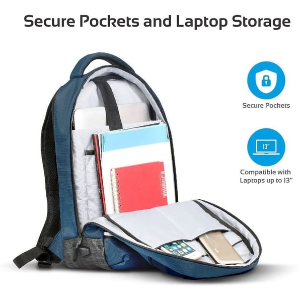 Promate Laptop Backpack Blue 13 inch Laptop Promate Laptop Backpack Blue 13 inch Laptop