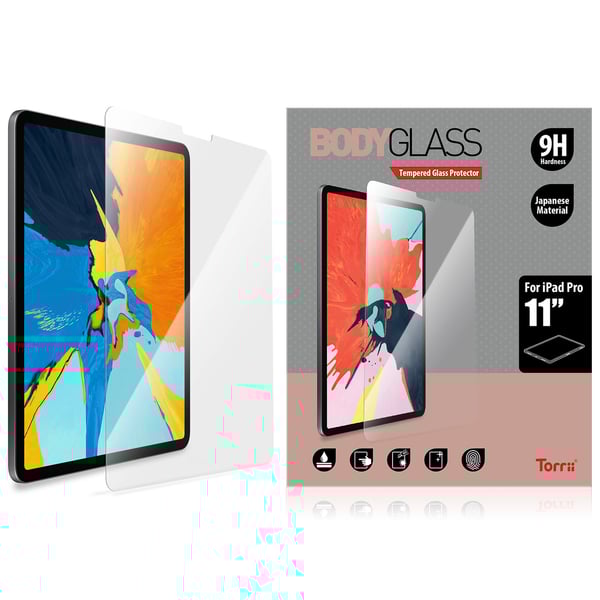 Torrii Body Glass Designed for Apple iPad Pro 11inch (2020/2018) Tempered Glass Screen Protector Japanese Material - Clear