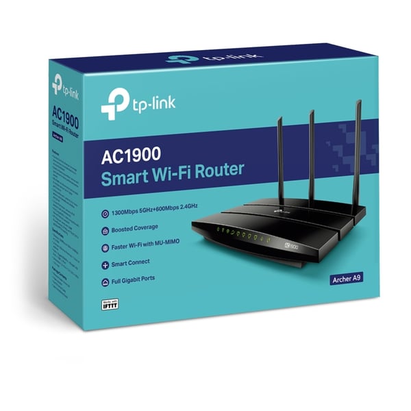 TP Link Archer A9 AC1900 Wireless MU-MIMO Gigabit Router TP Link Archer A9 AC1900 Wireless MU-MIMO Gigabit Router