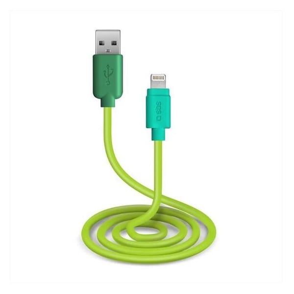 SBS TEPOPCABLELIGG POP line Lightning Cable 1M Green