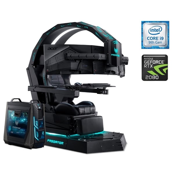 Buy Acer Predator Thronos With Orion 9000 Po9 900 Gaming Desktop Core I9 3ghz 64gb 2tb 1tb 16gb Win10 Black Full Set In Dubai Sharjah Abu Dhabi Uae Price Specifications Features