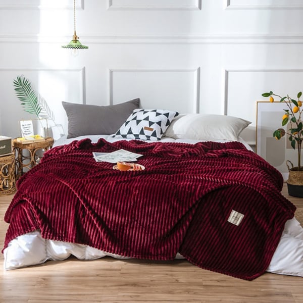 Buy Deals for Less Soft Fleece Blanket, Double Size, Plain Maroon