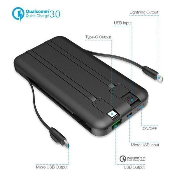 Achas Power Bank Multiple Output 14000mAh Qualcomm QC3.0 Achas Power Bank Multiple Output 14000mAh Qualcomm QC3.0