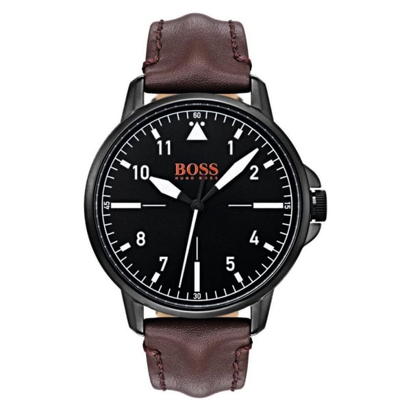 Hugo Boss Chico Watch For Men with Brown Leather Strap