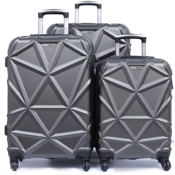 Para John 3pcs Matrix Trolley Luggage Set Grey Para John 3pcs Matrix Trolley Luggage Set Grey