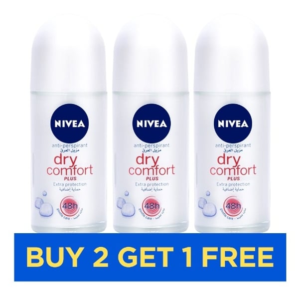 Nivea Dry Comfort Roll On Women 50ml - Buy 2 Get 1 Free